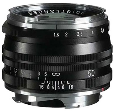 Compare Prices on the Voigtlander 50mm f1.5 II VM Nokton MC Vintage Line Lens (Leica M Mount)